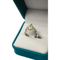 Anillo Oro y Argent con Esmeralda Colombiana - 15 Años Colección Fleur