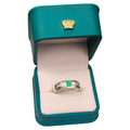 Anillo Argent con Esmeralda Colombiana para Caballero - Colección Roca