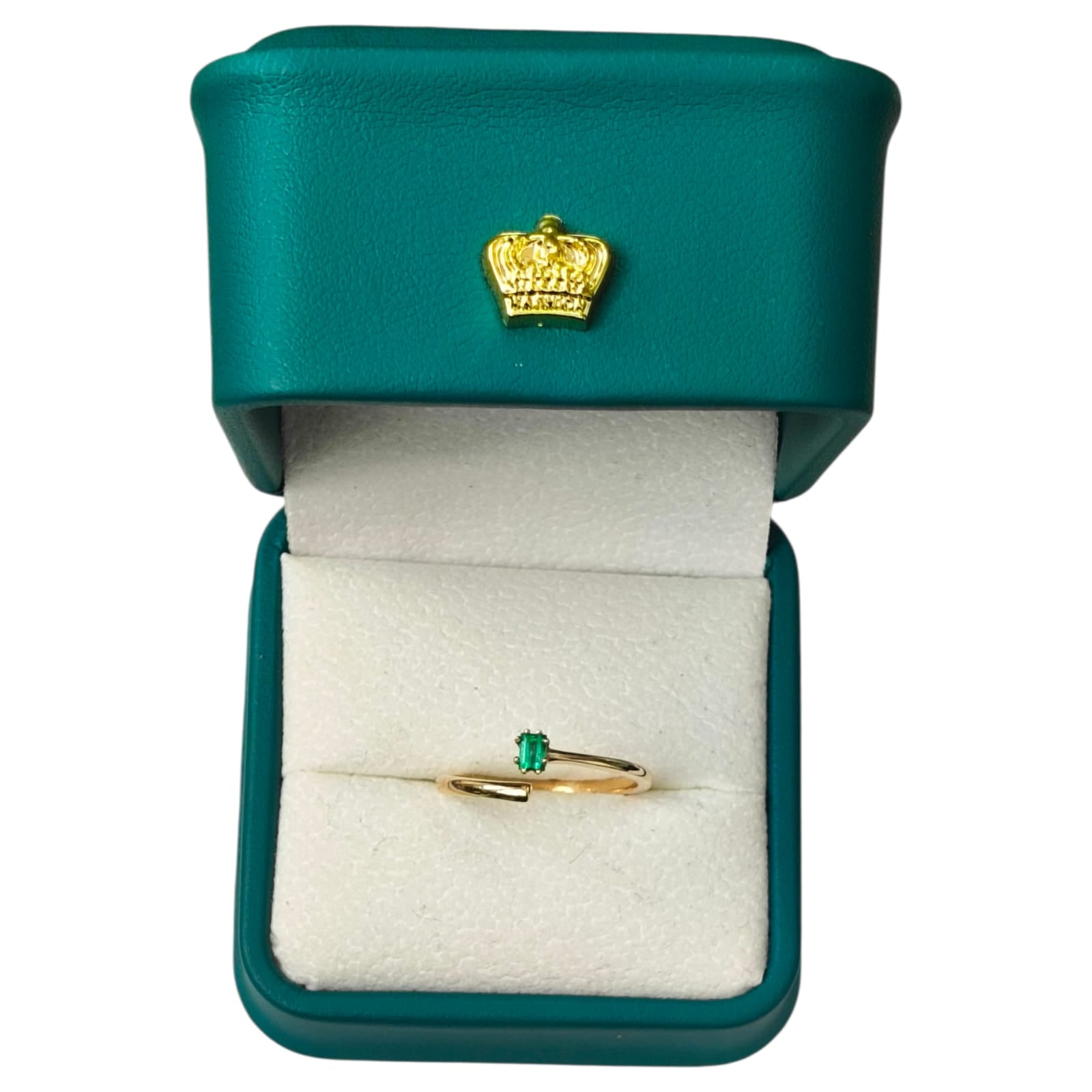Anillo Oro 18K con Esmeralda Natural Colombiana - Colección Prestige