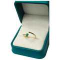 Anillo Oro 18K con Esmeralda Natural Colombiana - Colección Velvet