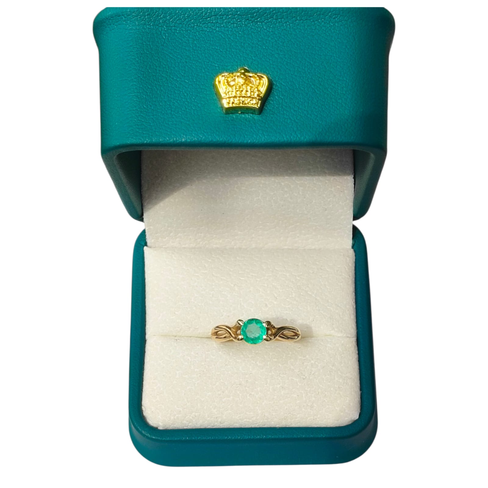 Anillo Oro 18K con Esmeralda Natural Colombiana - Colección Serenata