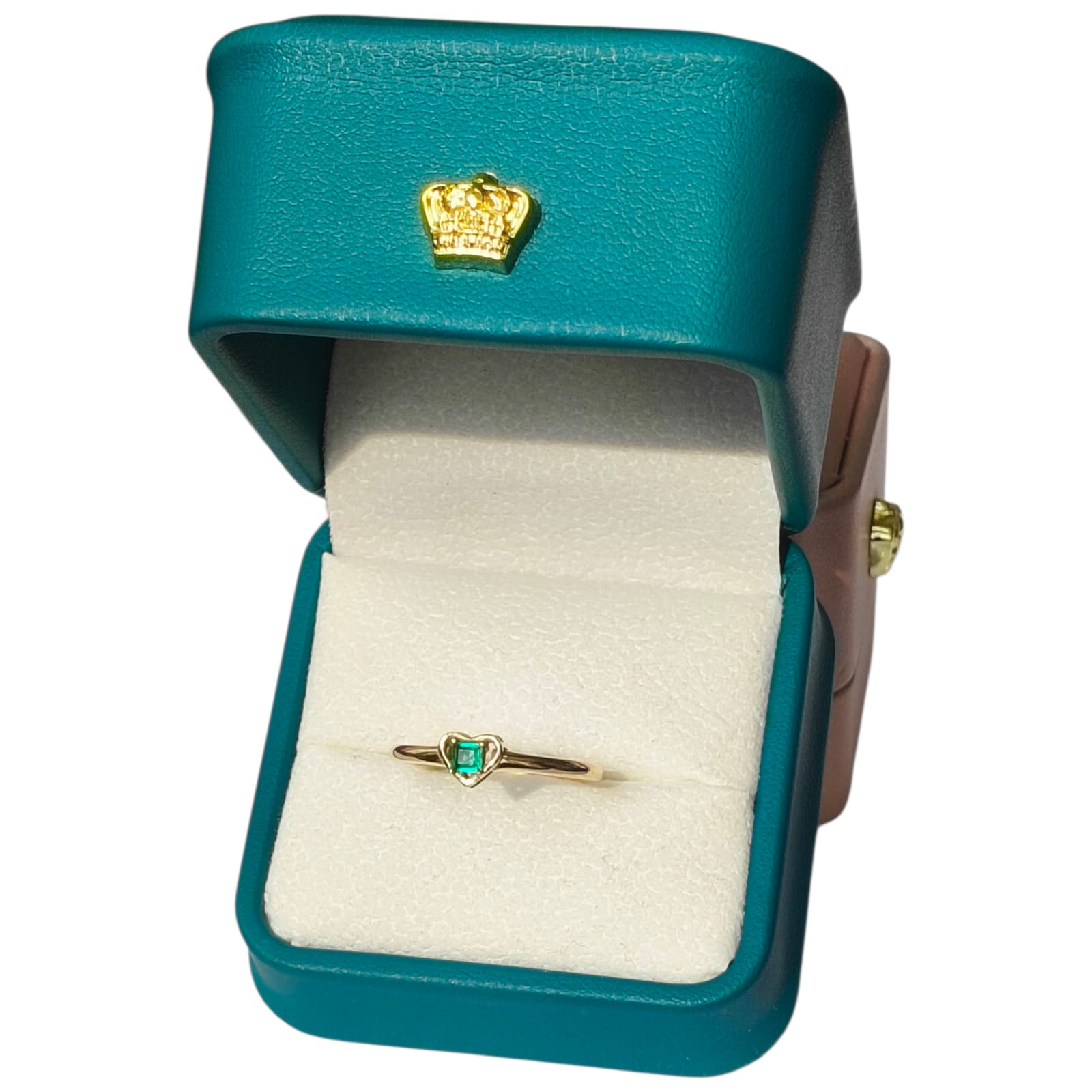 Anillo Oro 18K con Esmeralda Natural Colombiana - Colección Céleste