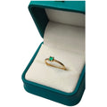 Anillo Oro 18K con Esmeralda Natural Colombiana - Colección Eternité