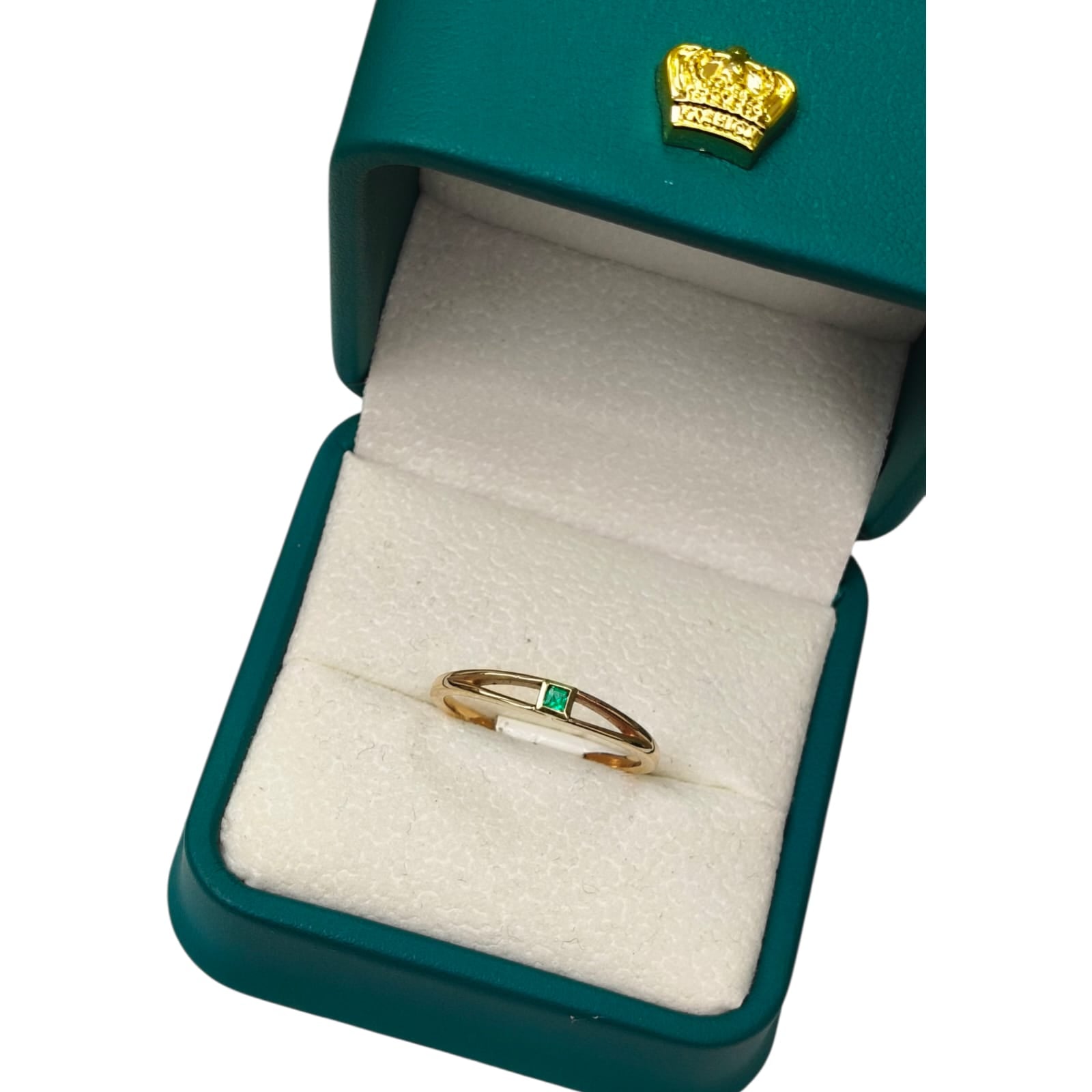Anillo Oro 18K con Esmeralda Natural Colombiana - Lujo Exclusivo