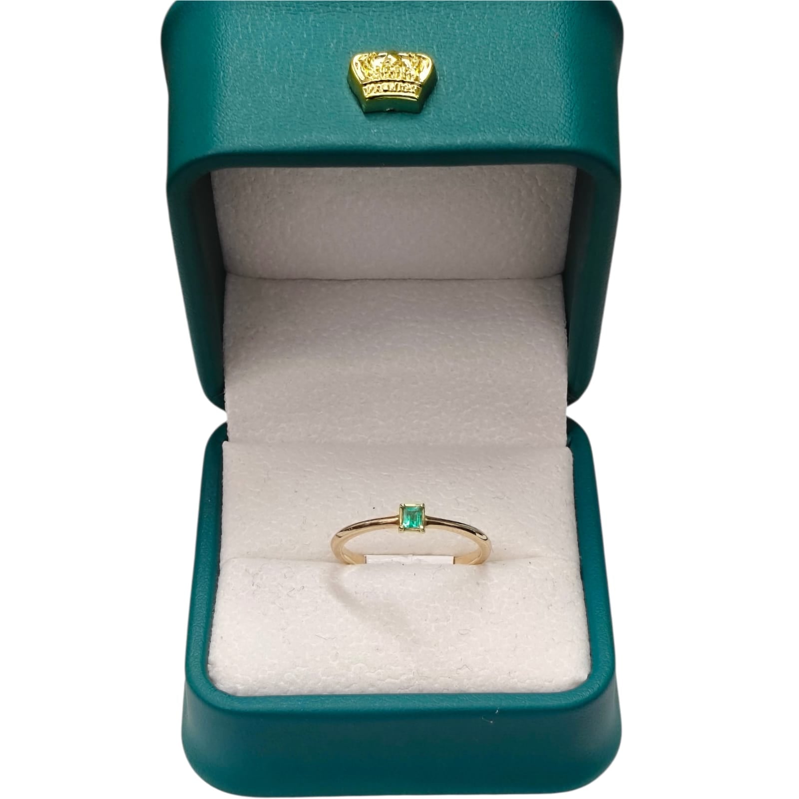 Anillo Oro 18K con Esmeralda Natural Colombiana - Colección Signature