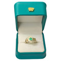Anillo Oro y Argent con Esmeralda Colombiana - 15 Años Colección Aurora