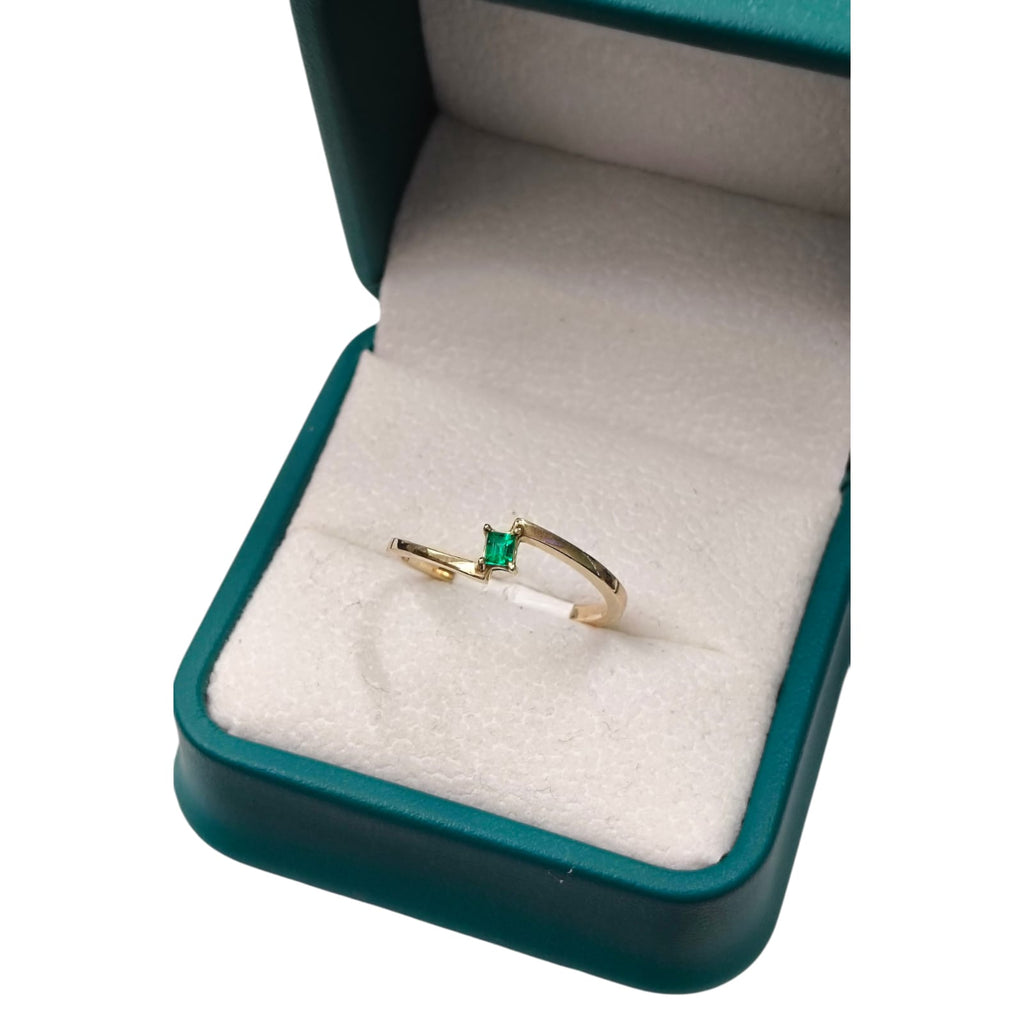 Anillo Oro 18K con Esmeralda Natural Colombiana - Línea Imperial