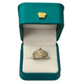 Anillo Oro y Argent con Esmeralda Colombiana - 15 Años Colección Rose