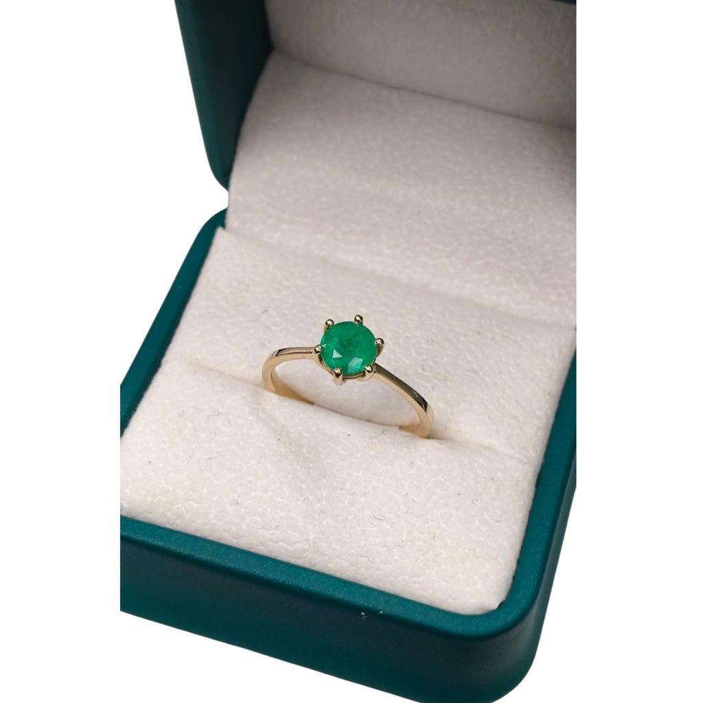 Anillo Oro 18K con Esmeralda Natural Colombiana - Elegancia Atemporal
