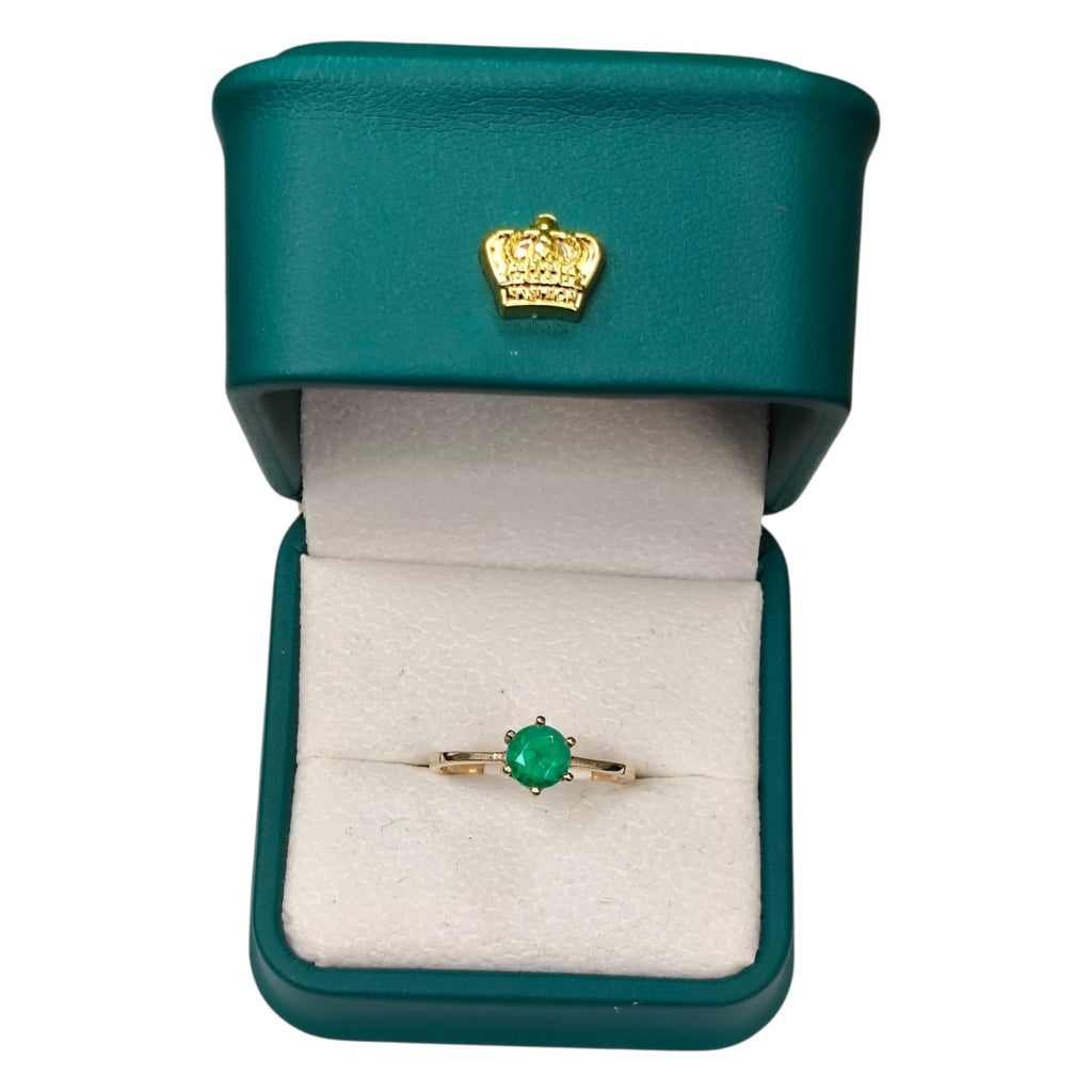 Anillo Oro 18K con Esmeralda Natural Colombiana - Elegancia Atemporal